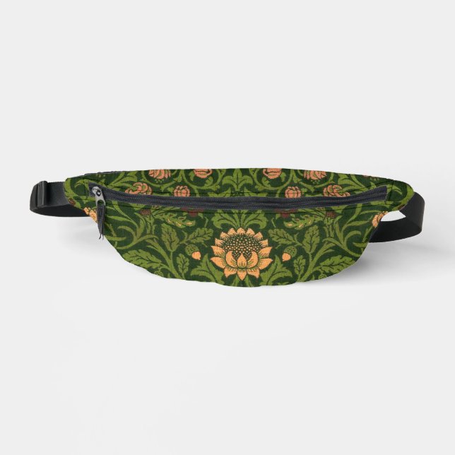 William Morris Violet and Columbine Art Rug Fanny Pack (Front)
