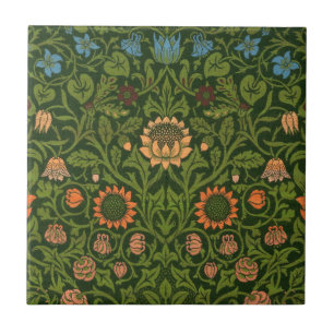William Morris Violet and Columbine Art Rug Tile