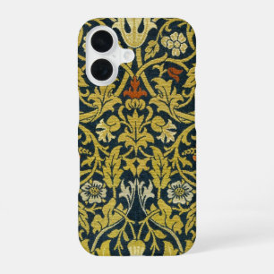 William Morris Violet Columbine Navy Floral iPhone 16 Case