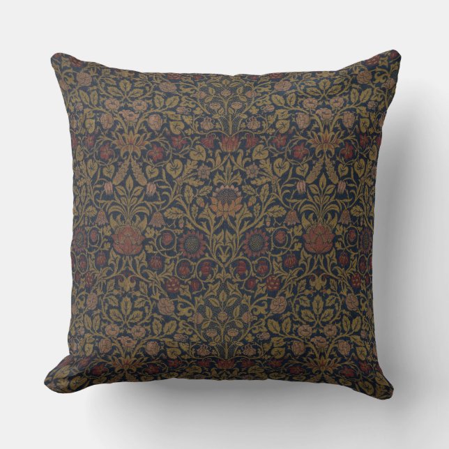 William Morris: Violet & Columbine Throw Pillow (Front)