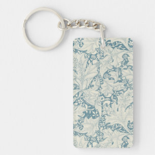 William Morris Wallflower bleu damas floral