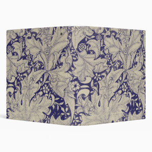 William Morris Wallflower Pattern Antique Blue Binder