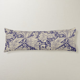 William Morris Wallflower Pattern Antique Blue Body Pillow