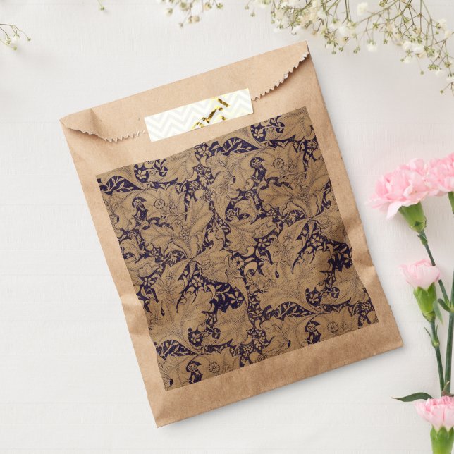 William Morris Wallflower Pattern Antique Blue Favour Bag (Sealed)