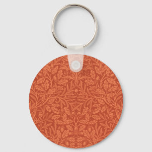 william morris wallpaper acorns and oak keychain