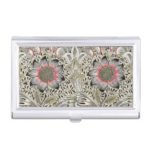 william morris wallpaper classic antique floral  business card holder