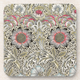 william morris wallpaper corncockle floral coaster