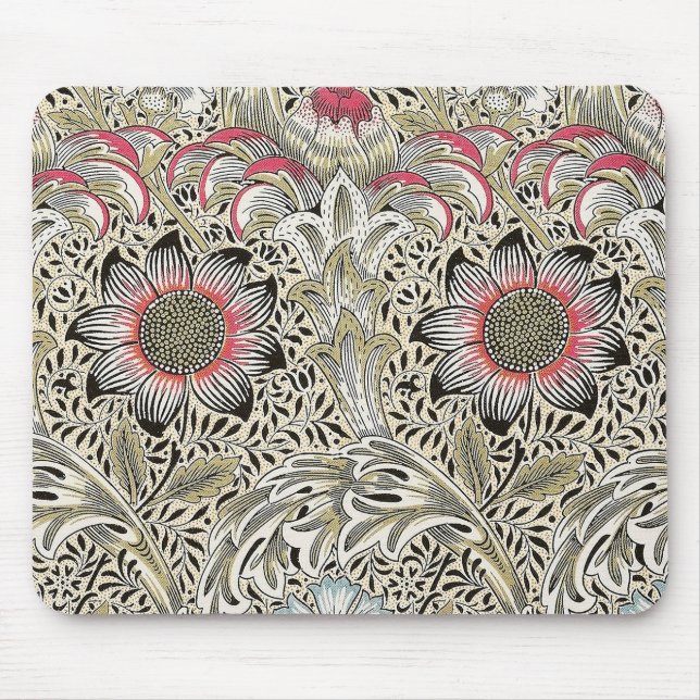 william morris wallpaper corncockle floral mouse pad (Front)