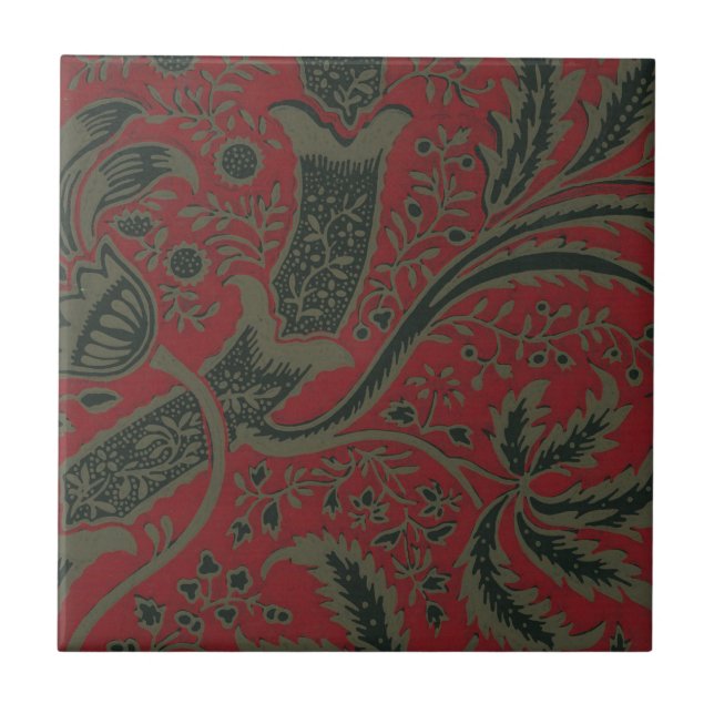 William Morris Wallpaper Design on Tile (Front)