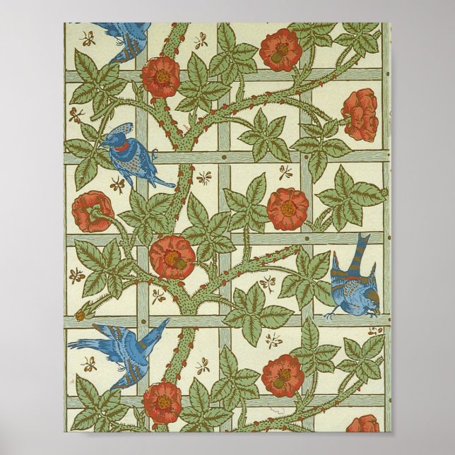 William morris wallpaper Sheet from a Set of Ten Poster (Front)