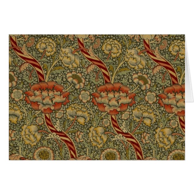William Morris Wandle English Floral Damask Design (Front Horizontal)
