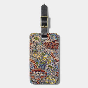 William Morris Wandle English Floral Damask Design Luggage Tag