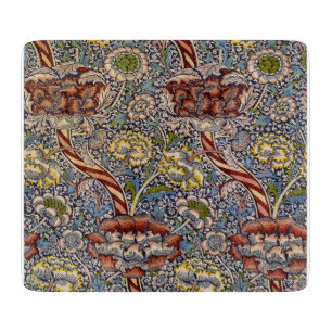 William Morris Wandle Navy Blue Floral Art Cutting Board