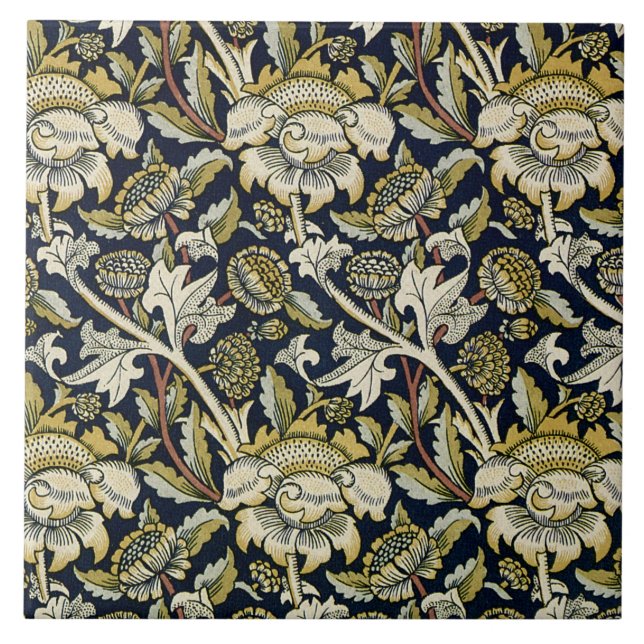 William Morris 'Wey Chintz' Tile (Front)