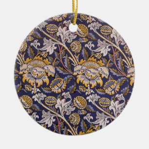 William Morris Wey Floral Arts Crafts Wallpaper Ceramic Ornament