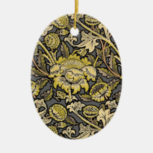 William Morris Wey Floral Arts Crafts Wallpaper Ceramic Ornament