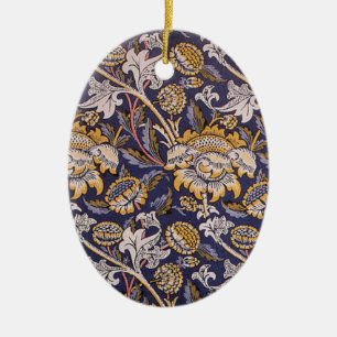 William Morris Wey Floral Arts Crafts Wallpaper Ceramic Ornament