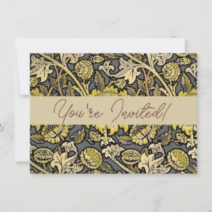William Morris Wey Floral Arts Crafts Wallpaper Invitation
