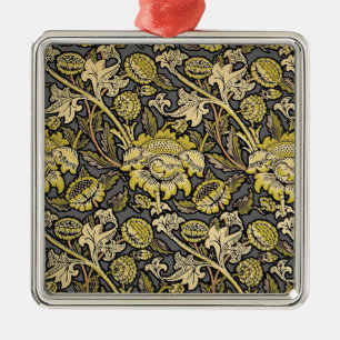 William Morris Wey Floral Arts Crafts Wallpaper Metal Ornament