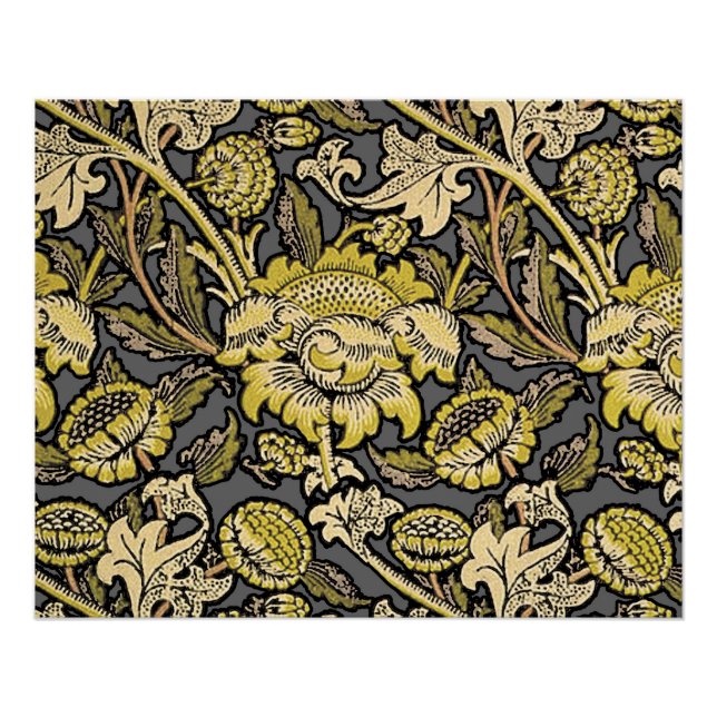 William Morris Wey Floral Arts Crafts Wallpaper Poster (Front)