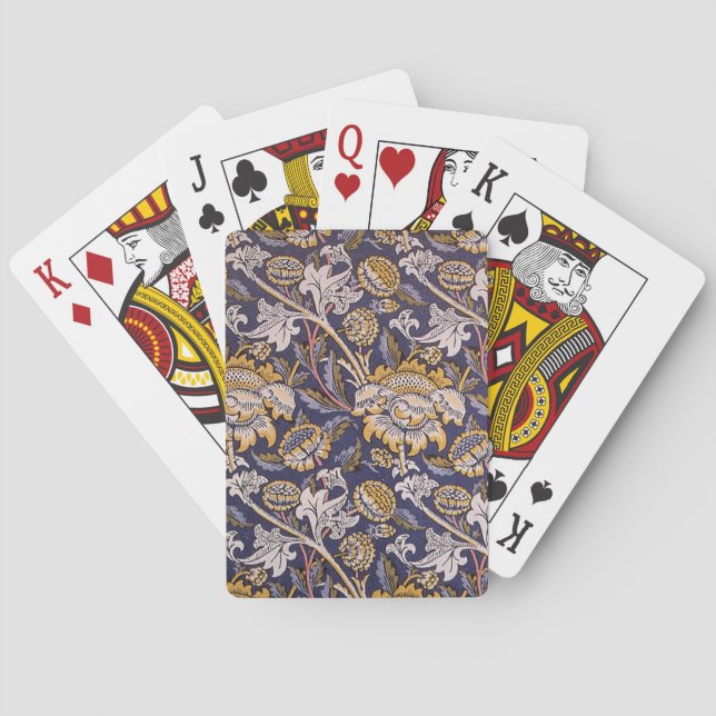 William Morris Wey Floral Wallpaper Playing Cards (Back)