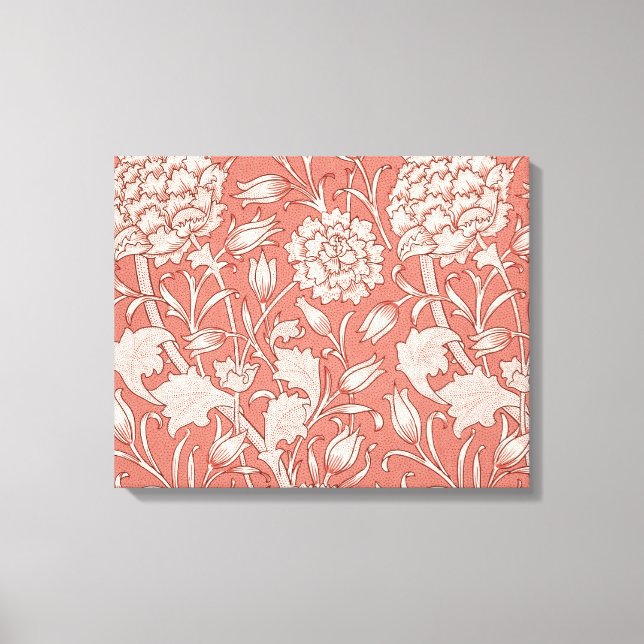 William Morris Wild Tulip Classic Victorian Design Canvas Print (Front)