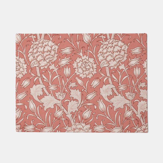 William Morris Wild Tulip Classic Victorian Design Doormat (Front)