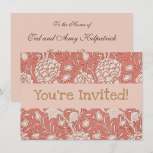 William Morris Wild Tulip Classic Victorian Design Invitation