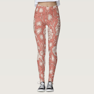 William Morris Wild Tulip Classic Victorian Design Leggings