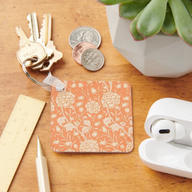 William Morris Wild Tulip famous pattern Keychain (Desk)
