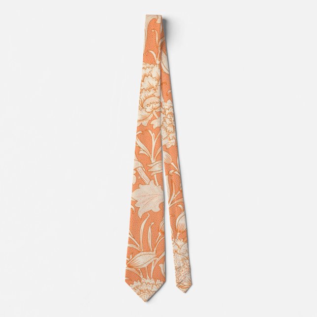 William Morris Wild Tulip famous pattern Tie (Front)