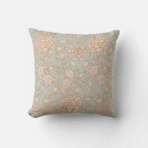 William Morris Wild Tulip Flower Floral Design Throw Pillow