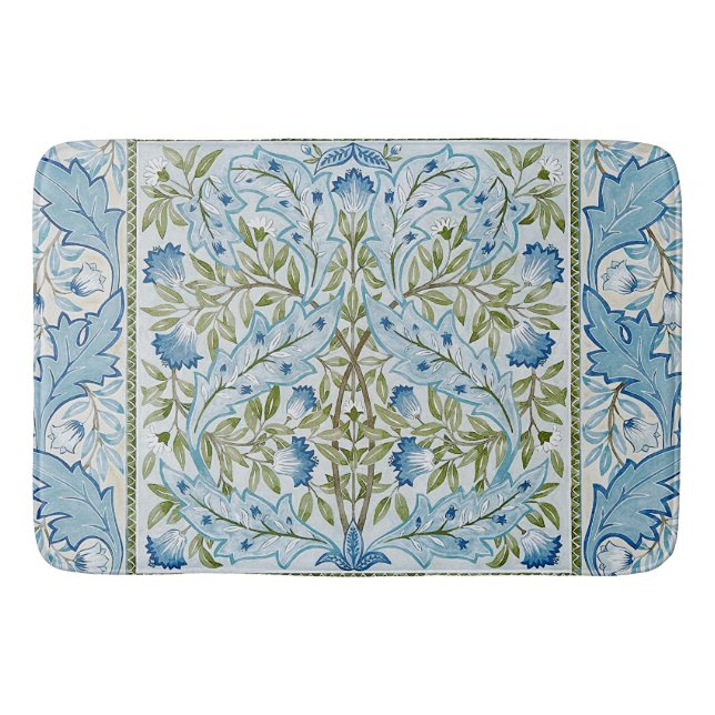 William Morris & Wilhelmina Style Prints Bath Mat (Front)