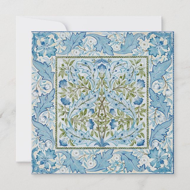 William Morris & Wilhelmina Style Prints Thank You Card (Front)
