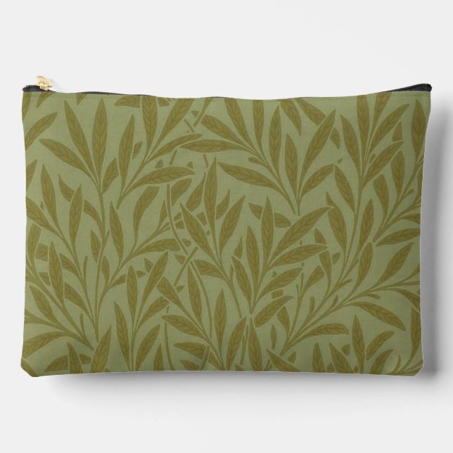 William Morris Willow Antique Green Leaf Vine Art Accessory Pouch (Front)