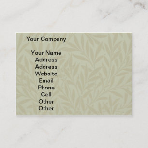 William Morris Willow Antique Green Leaf Vine Art Business Card