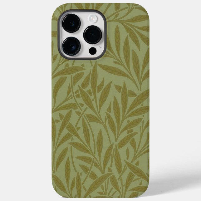 William Morris Willow Antique Green Leaf Vine Art Case-Mate iPhone Case (Back)