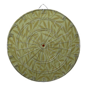 William Morris Willow Antique Green Leaf Vine Art Dartboard