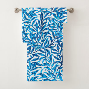William Morris Willow Bough, Cobalt Blue & White Bath Towel Set