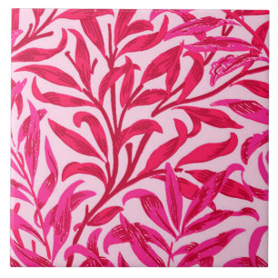 William Morris Willow Bough, Fuchsia Pink Tile