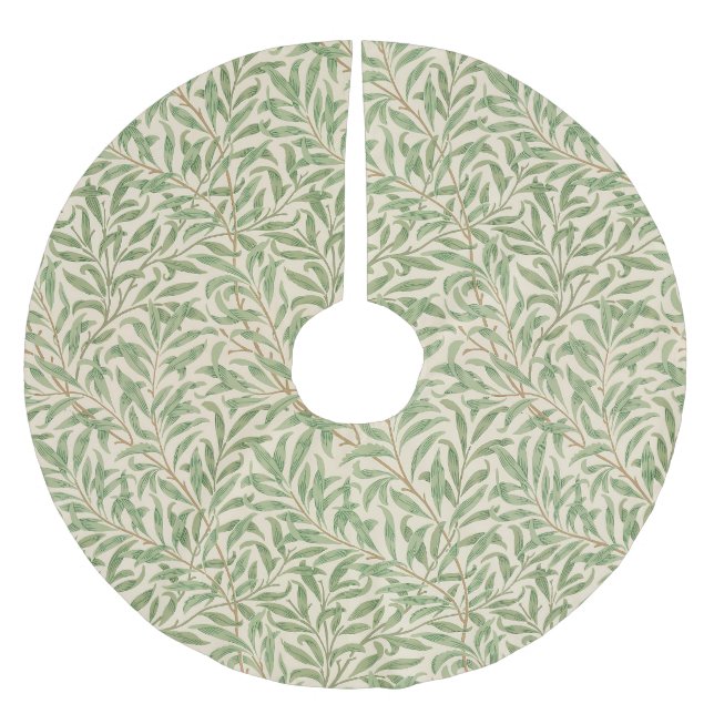 William Morris Willow Bough Garden Flower Classic Brushed Polyester Tree Skirt (Front)