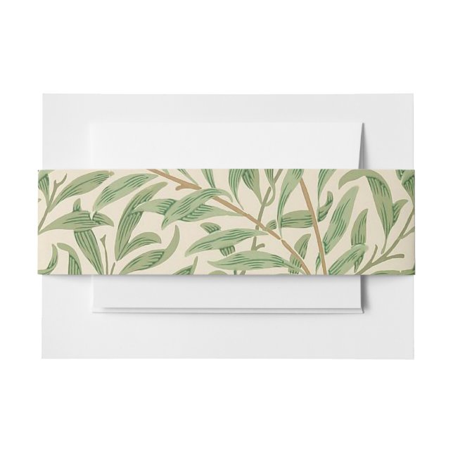 William Morris Willow Bough Garden Flower Classic Invitation Belly Band (Front Example)