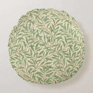William Morris Willow Bough Garden Flower Classic Round Pillow