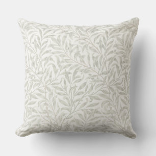 William Morris Willow Bough Light Green Throw Pillow
