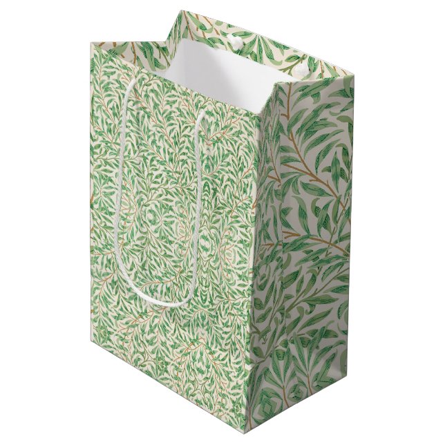 William Morris Willow Bough Medium Gift Bag (Front Angled)