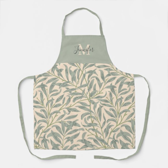 William Morris Willow Bough with Name Apron (Front)