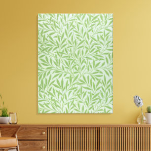 William Morris Willow Flower Classic Green Canvas Print