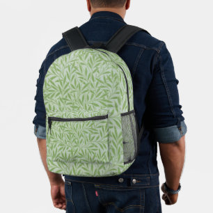William Morris Willow Flower Classic Green Printed Backpack