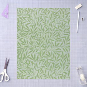 William Morris Willow Flower Classic Green Tissue Paper