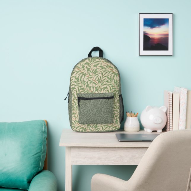 William Morris Willow Flower Classic Printed Backpack (Insitu)